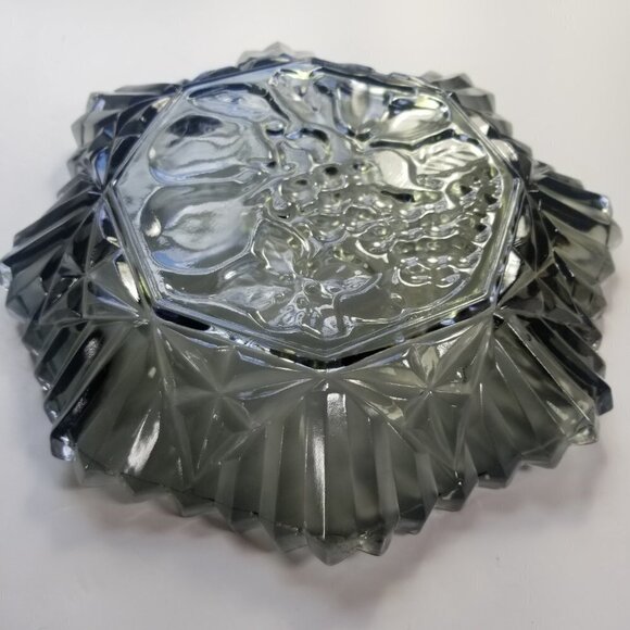 Vintage Glass Dish Ruffled Bowl Federal Pioneer Fruit Pattern 11" Centerpiece - Picture 13 of 16